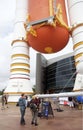 Visitors to the Kennedy Space Center the day of the launch of Orion